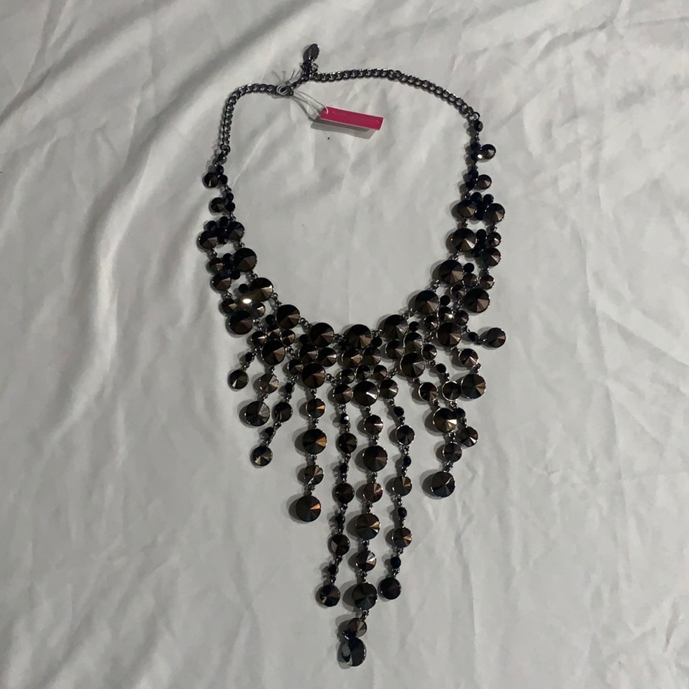 christian siriano black statement necklace